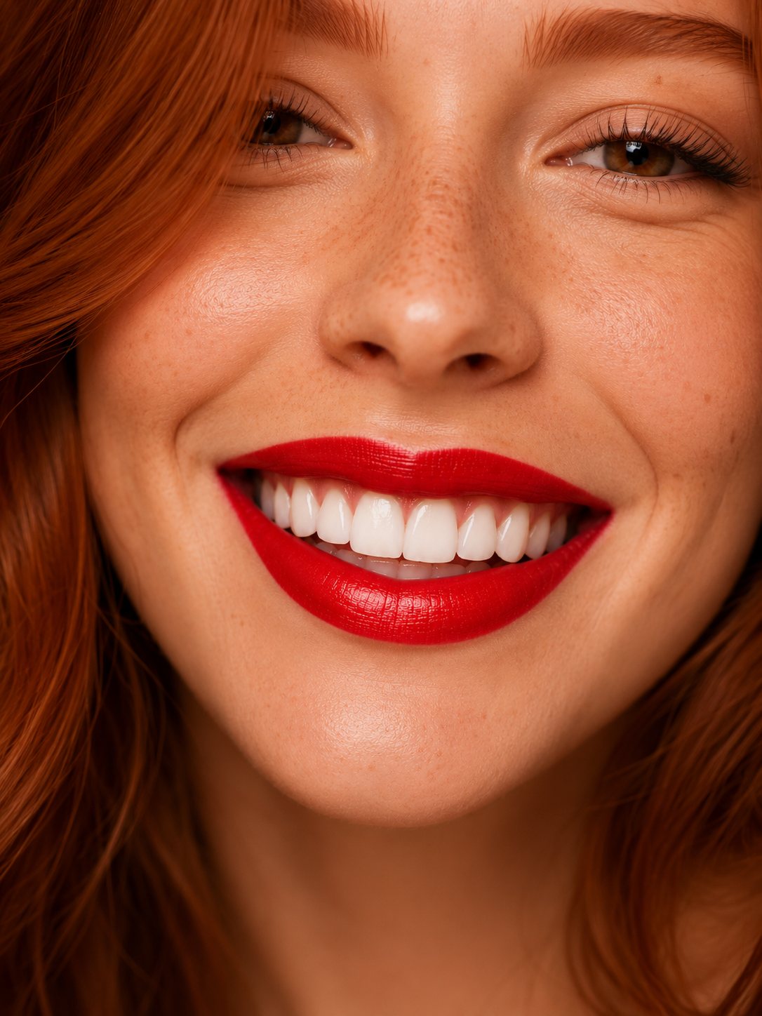 Sorriso branco e saudável de paciente